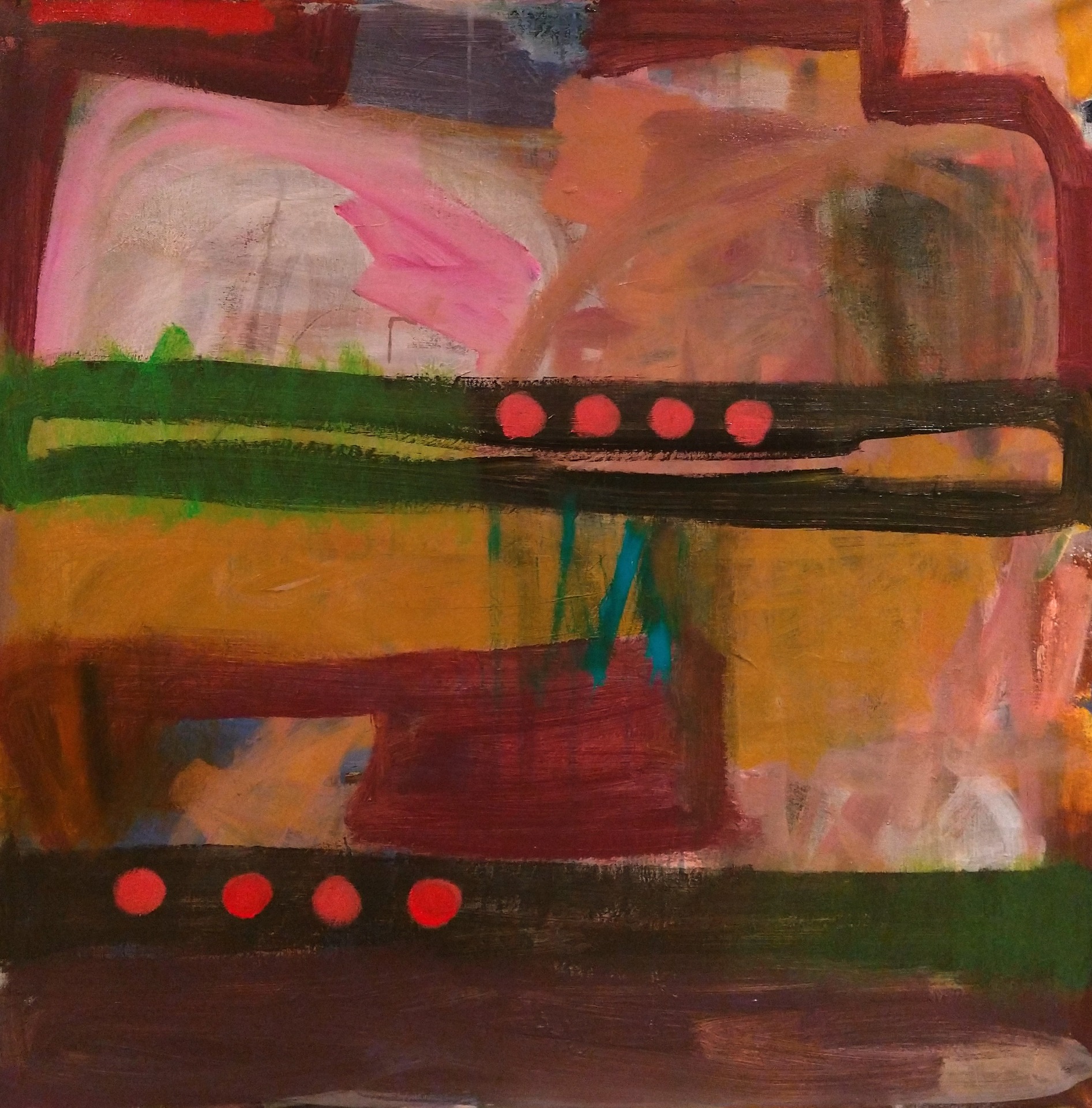  90x90 cm, mixed media,  pris 5000,-