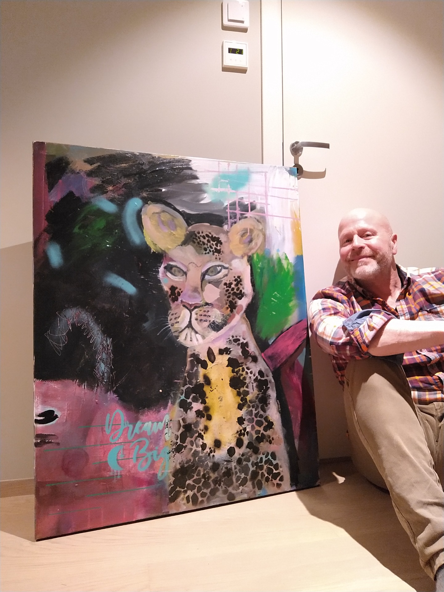 Bold cat, 80*100 cm, akryl, 6000,- NOK