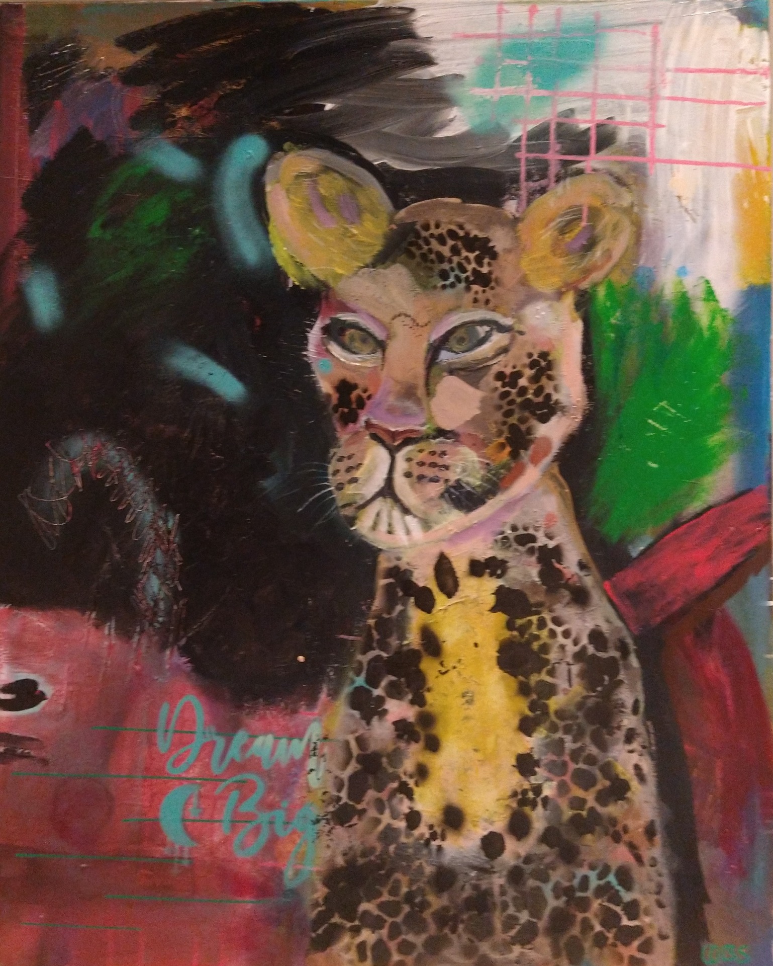 Bold cat, 80*100 cm, akryl, 5000,- NOK